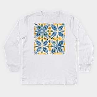 Italian Majolica Tile 8 Kids Long Sleeve T-Shirt